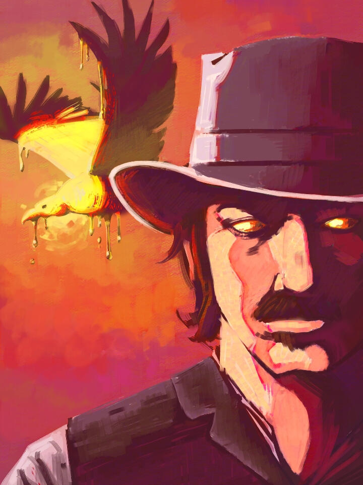 wild west painting, digital (photoshop)